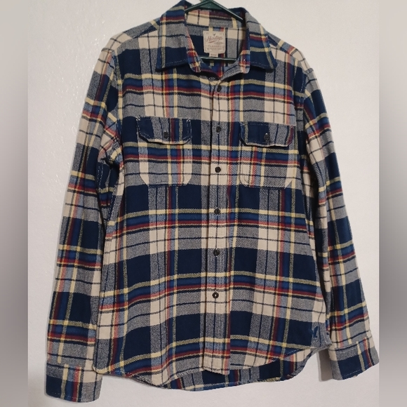 American Eagle Heritage button down shirt men's medium colorful plaid cotton - Picture 4 of 8